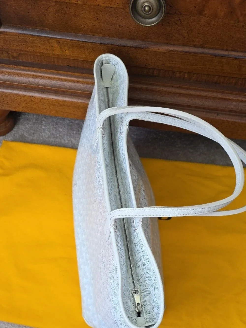 New Goyard Artois White  Cream Tote Bag